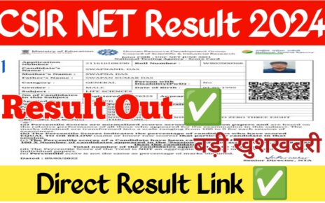 CSIR NET Result 2024