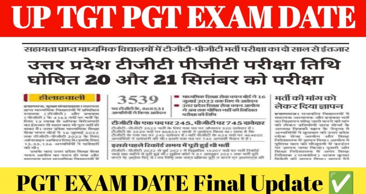 Up Tgt Pgt Exam Date 2024