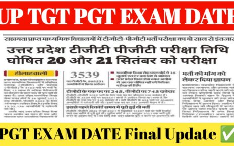 Up Tgt Pgt Exam Date 2024