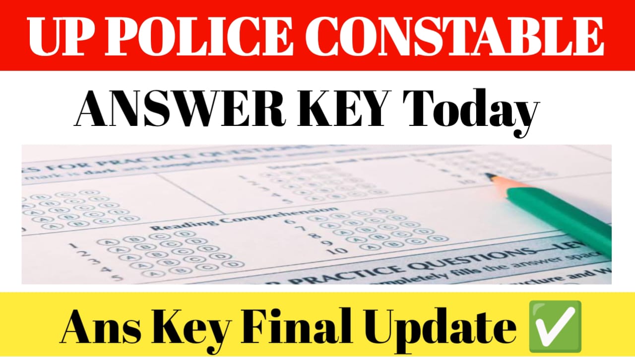 Up Police Constable Answer Key 2024