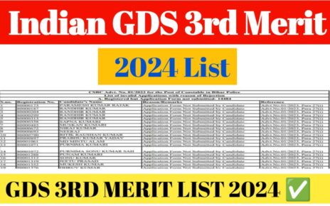 Post India GDS 3rd Merit List 2024